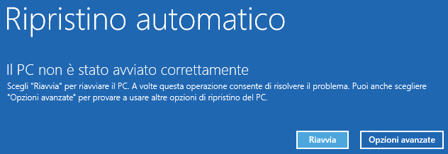 windows avvio